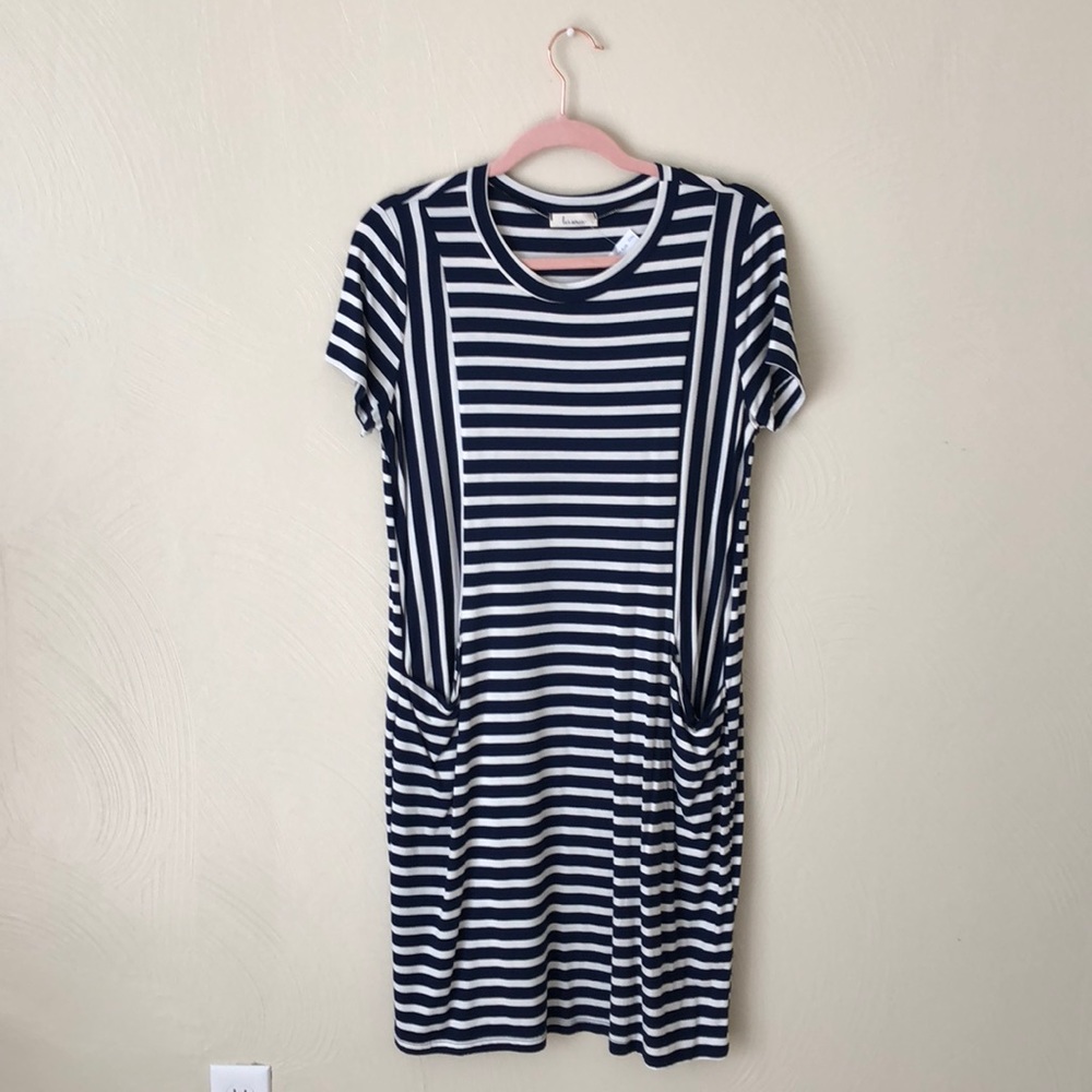 Stripe day dress with pockets